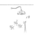 Steel concealed shower set with single rosettes Nieszawa