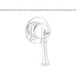 Steel concealed shower faucet with 1 hole Zalha