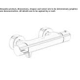 External thermostatic shower faucet Niel