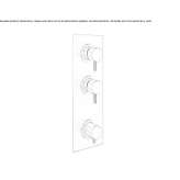 3-hole stainless steel shower faucet with plate Topile