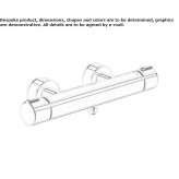 External thermostatic shower faucet Thiene