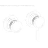 Stainless steel shower faucet with diverter and individual rosettes Demonte
