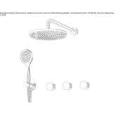 Shower tap with hand shower and overhead shower Akaa
