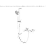 Shower faucet with a hand shower with a polished finish Akaa