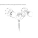 2 Hole Brass Shower Faucet Mlini