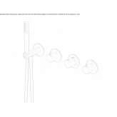Thermostatic brass shower faucet with hand shower Melres
