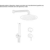 Stainless steel shower set with hand shower and overhead shower Leiva