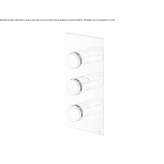 Thermostatic stainless steel shower mixer with plate Zuneda