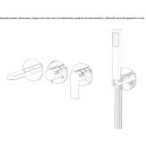 Concealed single-lever shower mixer with hand shower Rialto