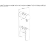 Concealed shower faucet with a switch Padulle