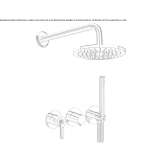 4-hole shower set with a hand shower Vicalvi