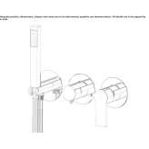 Concealed single-lever shower mixer with hand shower Rialto