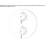 Thermostatic stainless steel shower mixer with plate Crovu