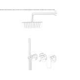 Concealed shower faucet with a switch Padulle