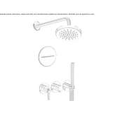 5-hole shower set with diverter Vicalvi