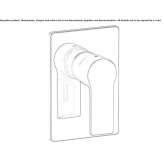 Concealed shower faucet with plate Rialto