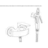 Chrome-plated single-lever shower mixer with hand shower Muzillac