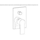 Concealed shower faucet with a switch Rialto
