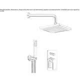Concealed shower faucet with a shower hand Rialto