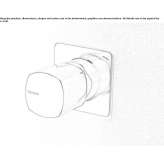 Built-in shower faucet with a handle without a lever Bekecs