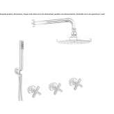 Shower tap with diverter and shower hand Lyford