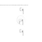 3-hole shower tap with individual rosettes Gora