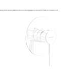 Single-lever shower mixer with plate Paignton