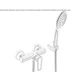 Outdoor single-lever shower mixer with hand shower Raning