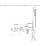 Thermostatic shower faucet made of chrome-plated brass Manvel