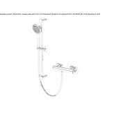 Shower bar with a hand shower and a mixing tap Akaa