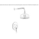 2-hole shower mixer with shower head Fogliano