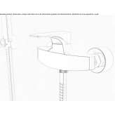 Single-lever shower faucet Muzillac