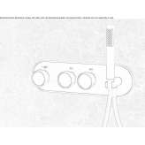 Thermostatic shower faucet with a shower hand Pigi