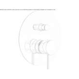 Concealed brass shower faucet with single handle and diverter Tocina