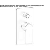 Concealed shower faucet in chrome-plated brass with a diverter Itanhaem