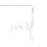 Concealed metal shower set with thermostat and hand shower Gallur
