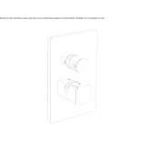 2-hole shower mixer with plate Sens