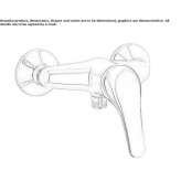 Single-lever shower faucet Tomochic