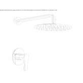 Built-in shower set with one handle and shower head Gallur