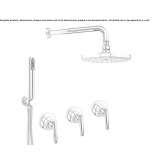 Shower tap with hand shower and overhead shower Icard