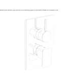 2-hole shower mixer with diverter and plate Claix