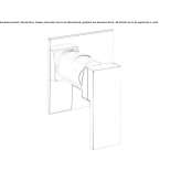 Single-lever shower mixer with plate Sarandi