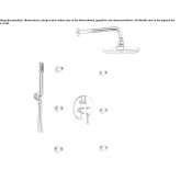 modern style shower faucet with a hand shower and a shower head Passons