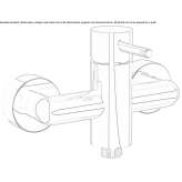 External single-lever shower faucet Masca
