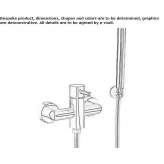 Outdoor single-lever shower mixer with hand shower Masca
