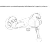 2-hole single lever shower faucet Fogliano