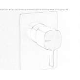 Built-in shower faucet with handle and lever Bekecs
