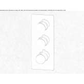 3-hole thermostatic shower faucet Pigi