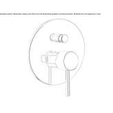Single-lever shower faucet with diverter Perafita