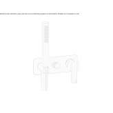Concealed shower faucet with a shower hand Balin